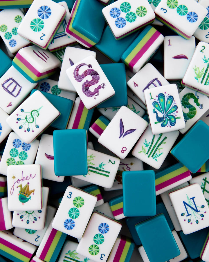 Lagoon Mahjong Tiles by Oh My Mahjong