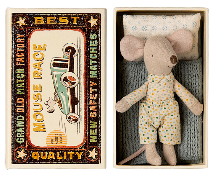 Maileg Little Brother Mouse in Matchbox