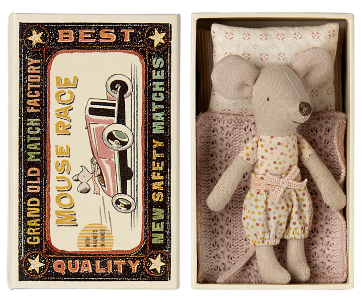 Maileg Little Sister Mouse in Matchbox