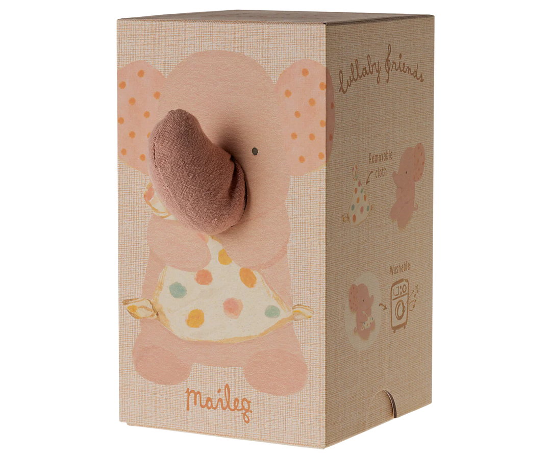 Lullaby Friends, Elephant - Old Rose by Maileg