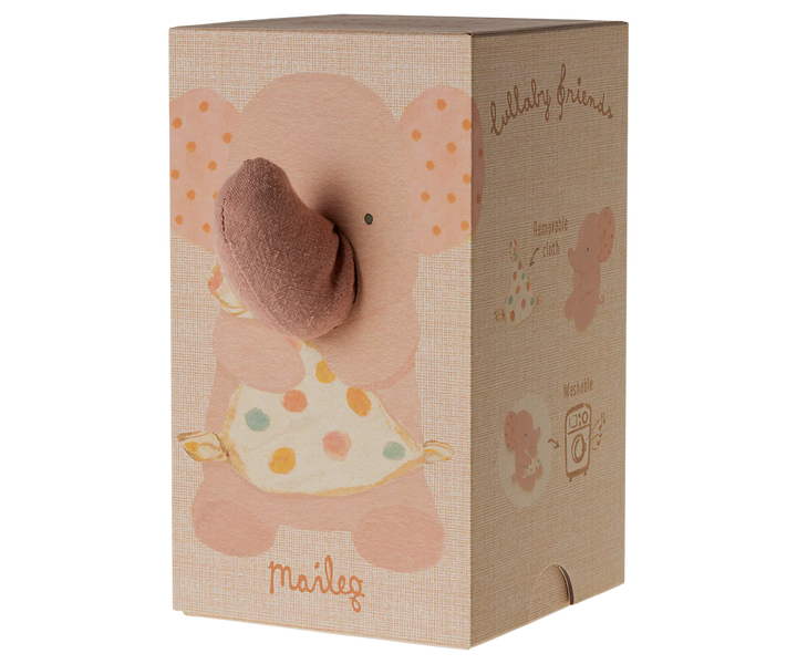 Lullaby Friends, Elephant - Old Rose by Maileg