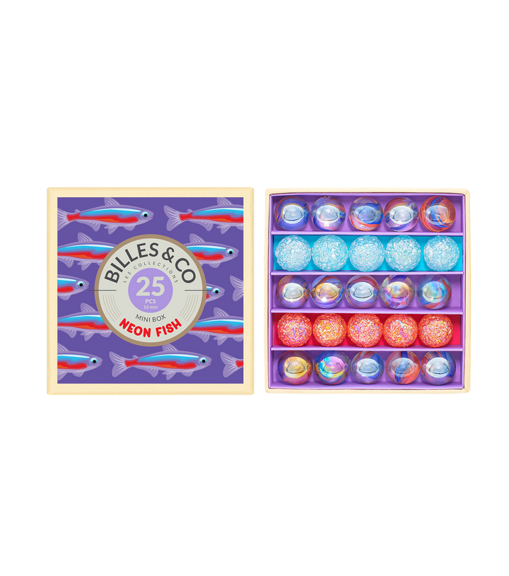 Neon Fish Marbles Mini Treasure Box