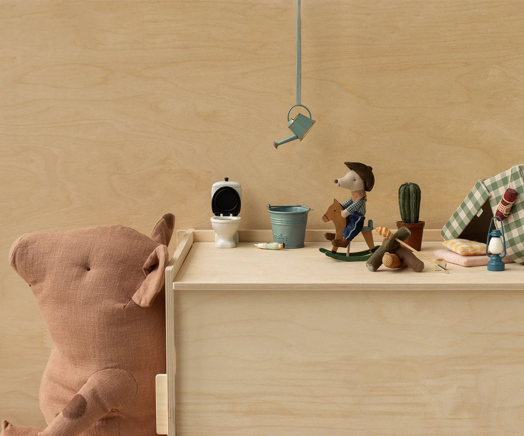 Cowboy Mouse on Rocking Horse, Little Brother - Maileg