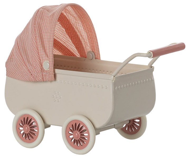 Maileg Pram for Mouse (Coral)