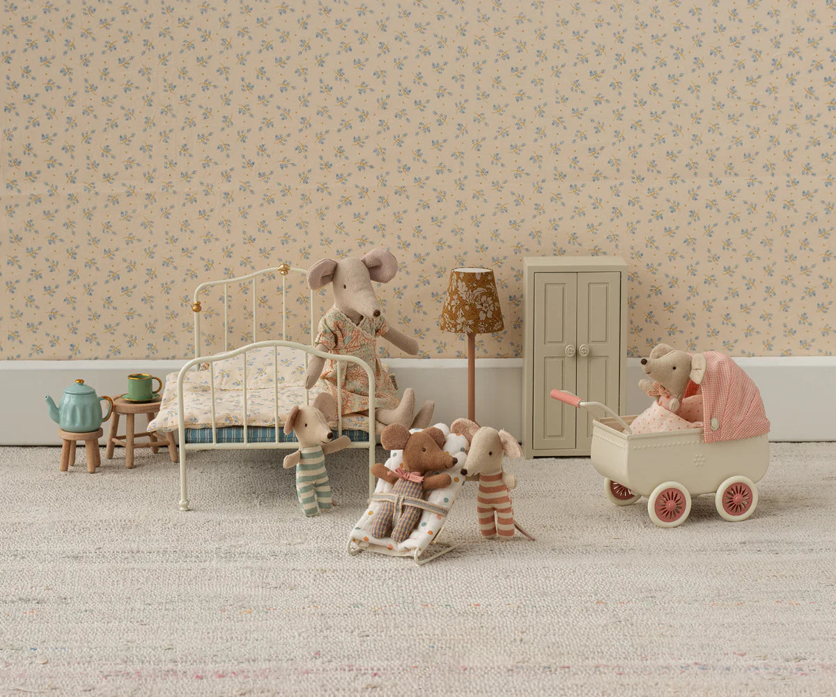 Maileg Pram for Mouse (Coral)