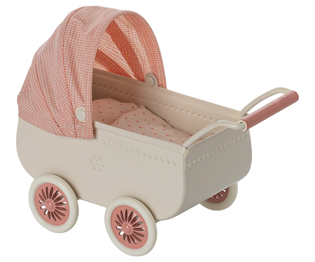 Maileg Pram for Mouse (Coral)