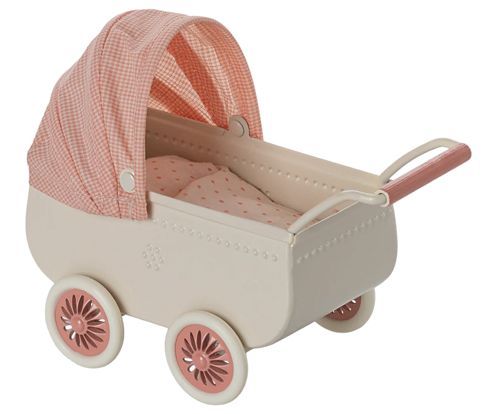 Maileg Pram for Mouse (Coral)