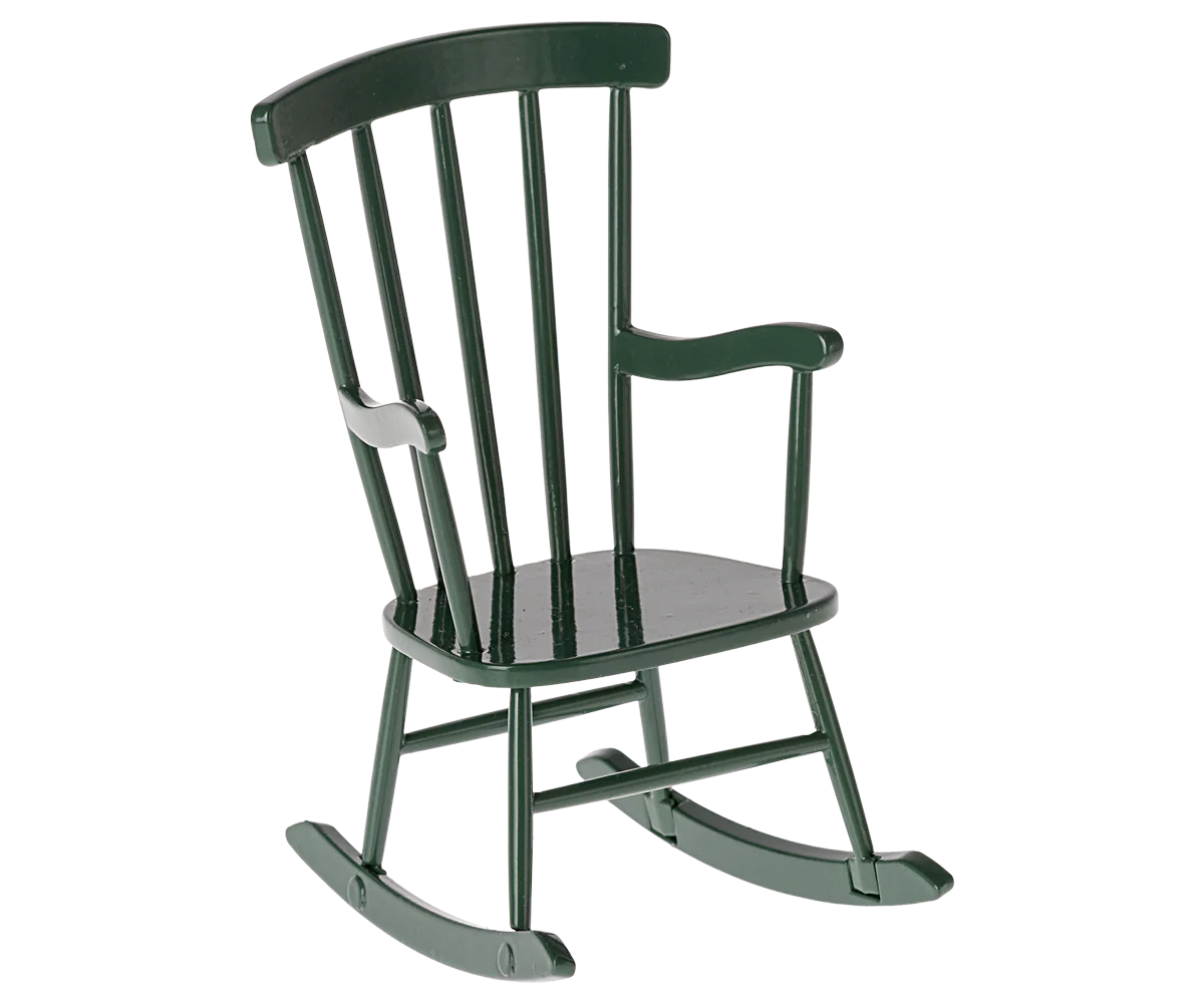 Maileg Mouse Rocking Chair (Dark Green)