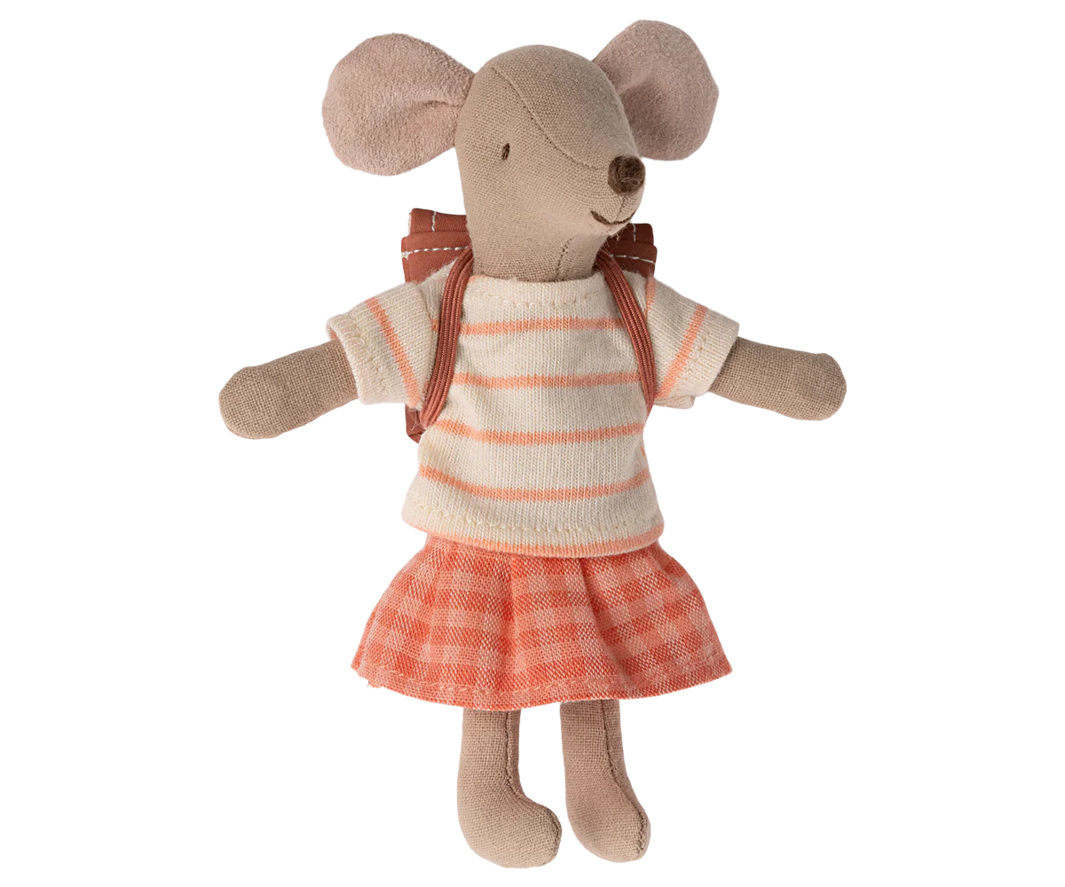 Maileg Tricycle Mouse, Big Sister (Coral)