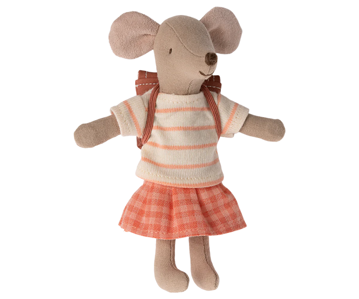 Maileg Tricycle Mouse, Big Sister (Coral)