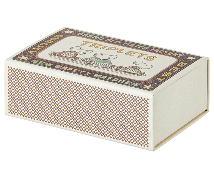 Maileg Mouse Triplets, Baby Mice in Matchbox