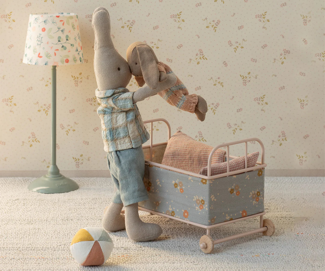 Bunny, Micro - Brown - Dusty Rose Knitted Suit by Maileg