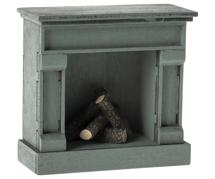 Maileg Mouse Fireplace - Blue