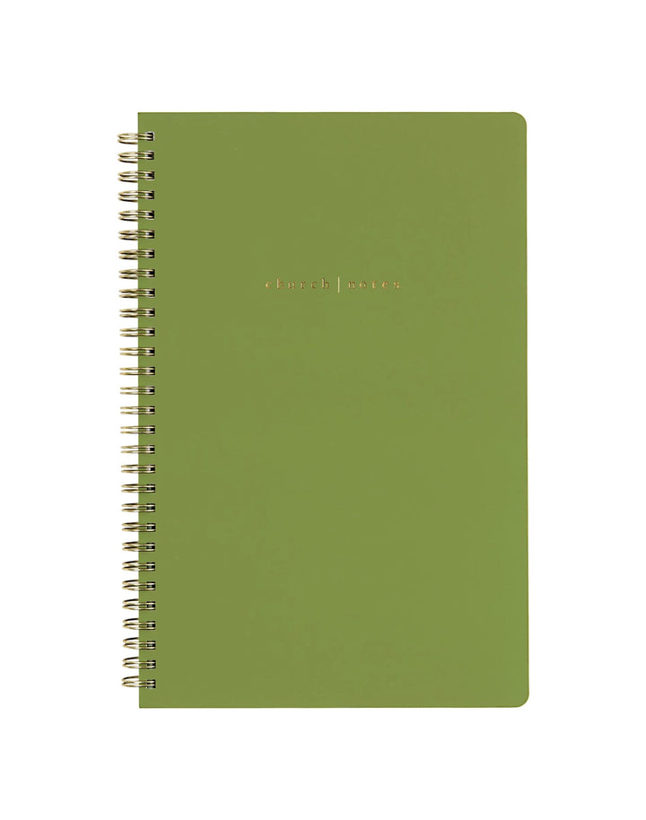 Church Notes Olive Notebook with Maps