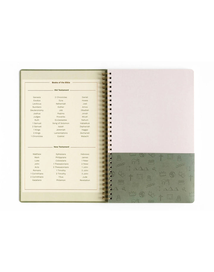 Church Notes Olive Notebook with Maps