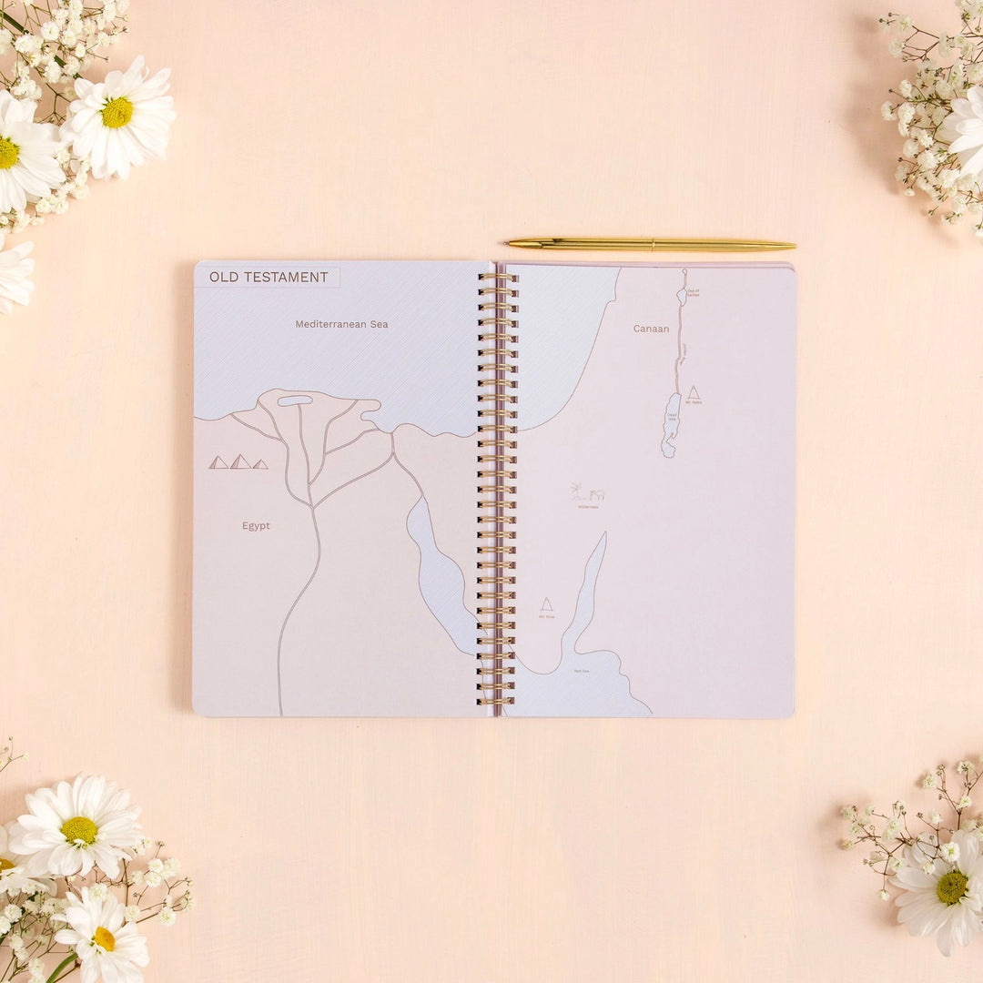 Church Notes Olive Notebook with Maps