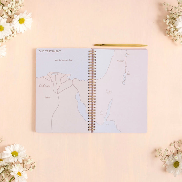 Church Notes Olive Notebook with Maps