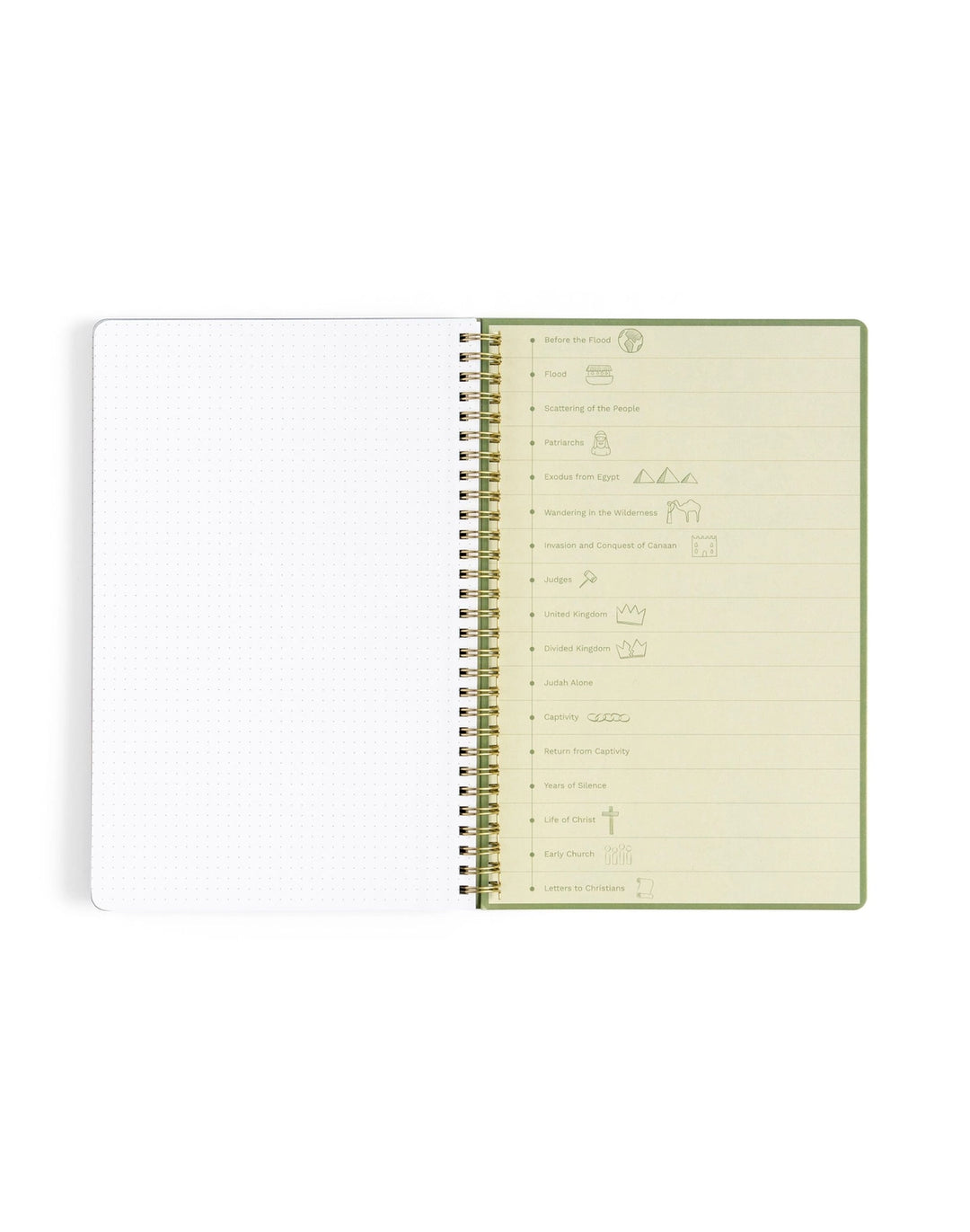 Church Notes Olive Notebook with Maps