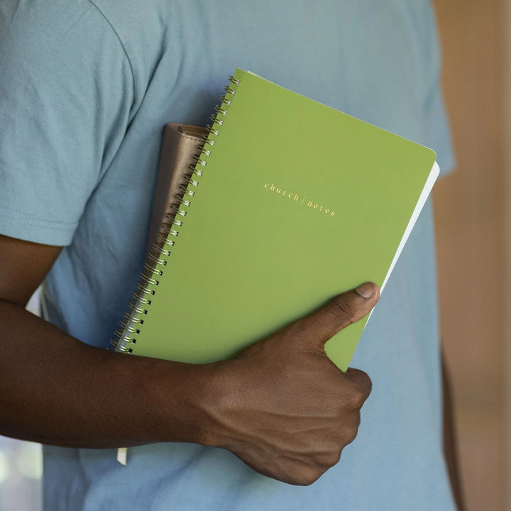 Church Notes Olive Notebook with Maps