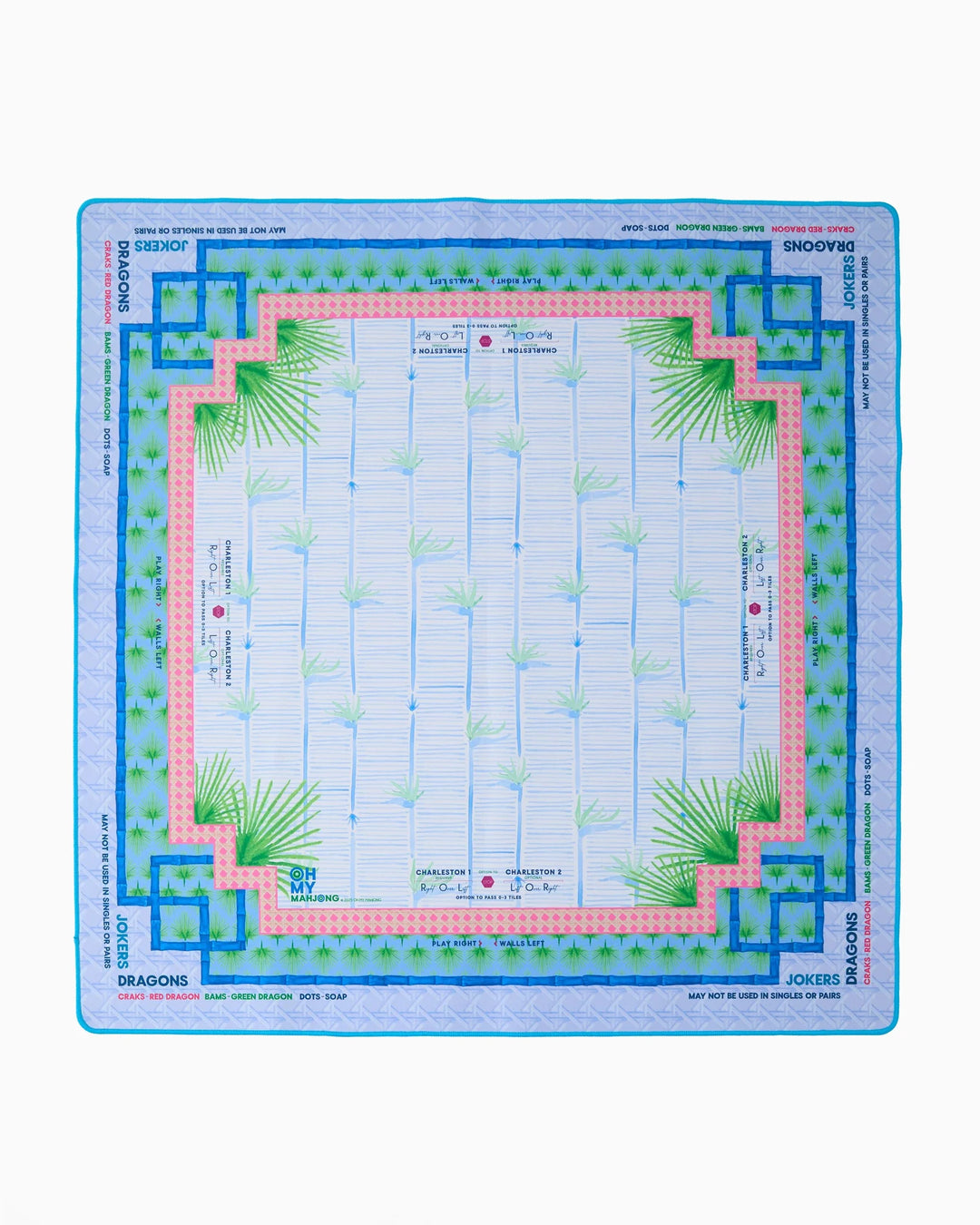 Palm Paradise Mahjong Mat in Tube