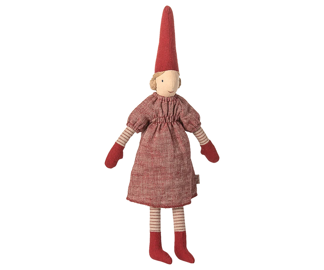 Maileg Pixy, Size 2 Girl - Red Dress