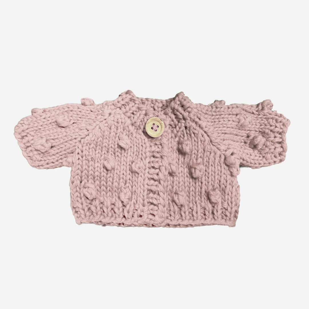Plush Toy Clothing, Blush Popcorn Cardigan