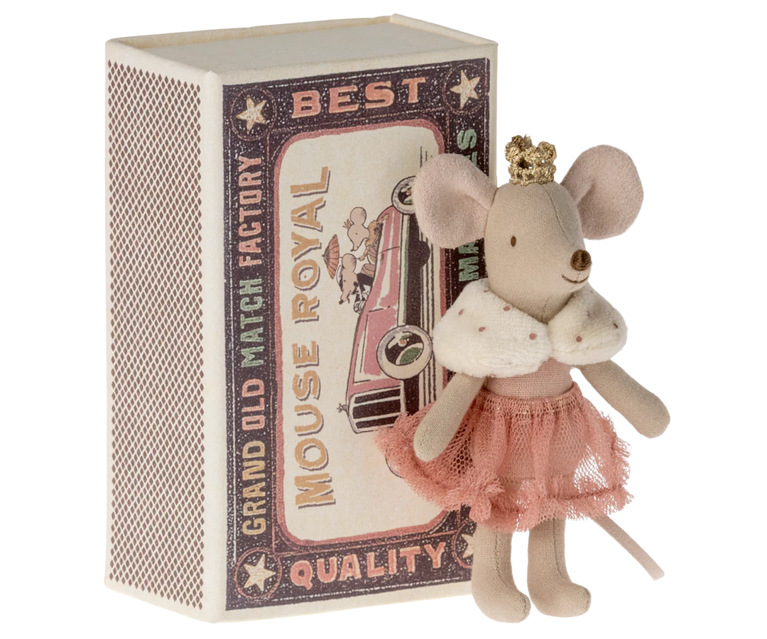Maileg Princess Little Sister in Matchbox - Rose