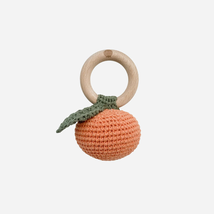 Orange Pumpkin Rattle Teether
