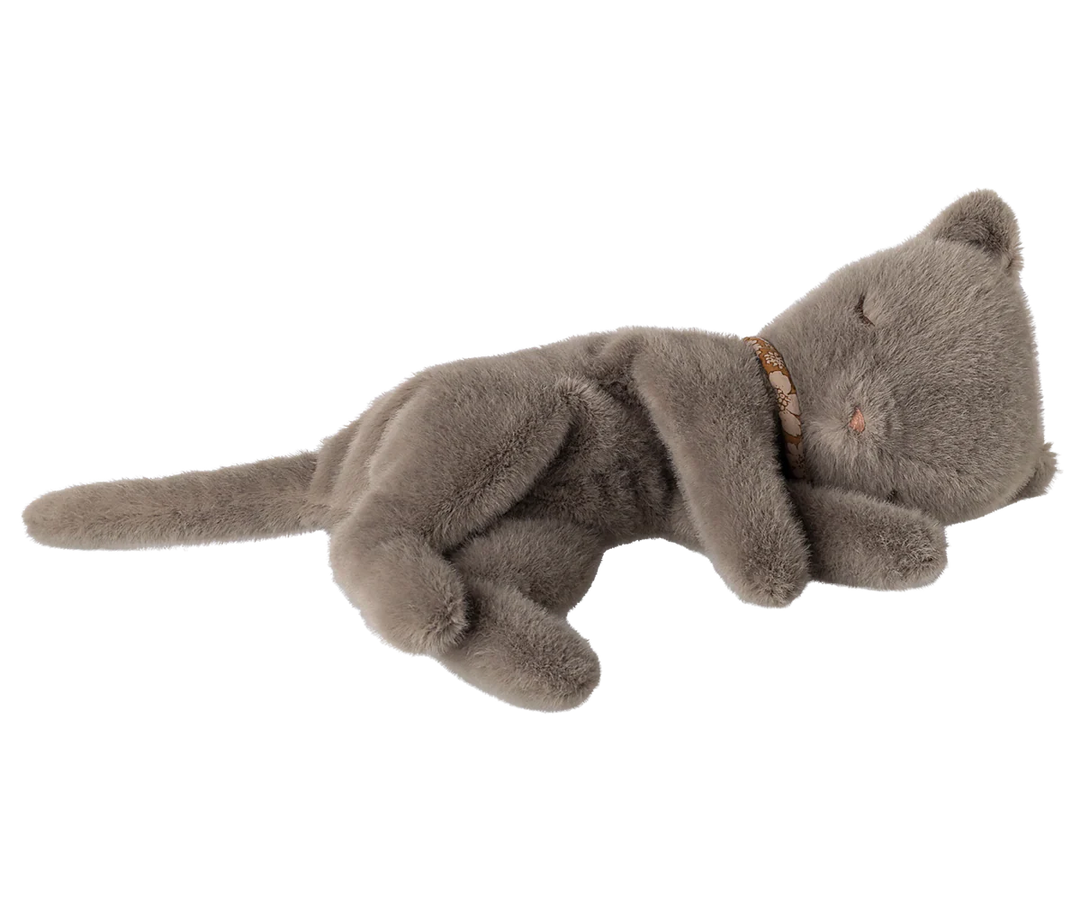 Sleeping Kitten Plush, Small - Grey by Maileg