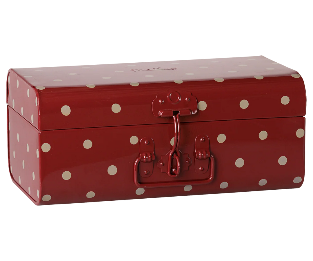 *Preorder* Maileg Storage Suitcase, Small - Dark Red w Tray (estimated arrival early November)