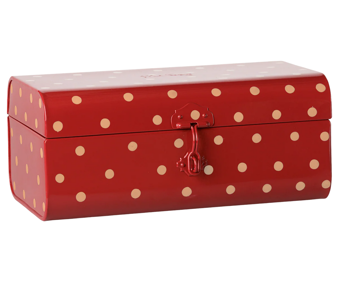 *Preorder* Maileg Storage Suitcase, Small - Red w Tray (estimated arrival early November)