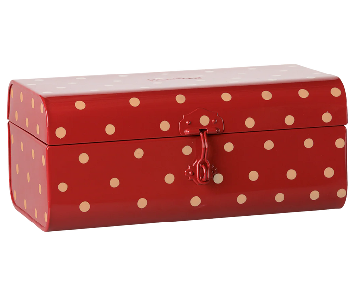 *Preorder* Maileg Storage Suitcase, Small - Red w Tray (estimated arrival early November)