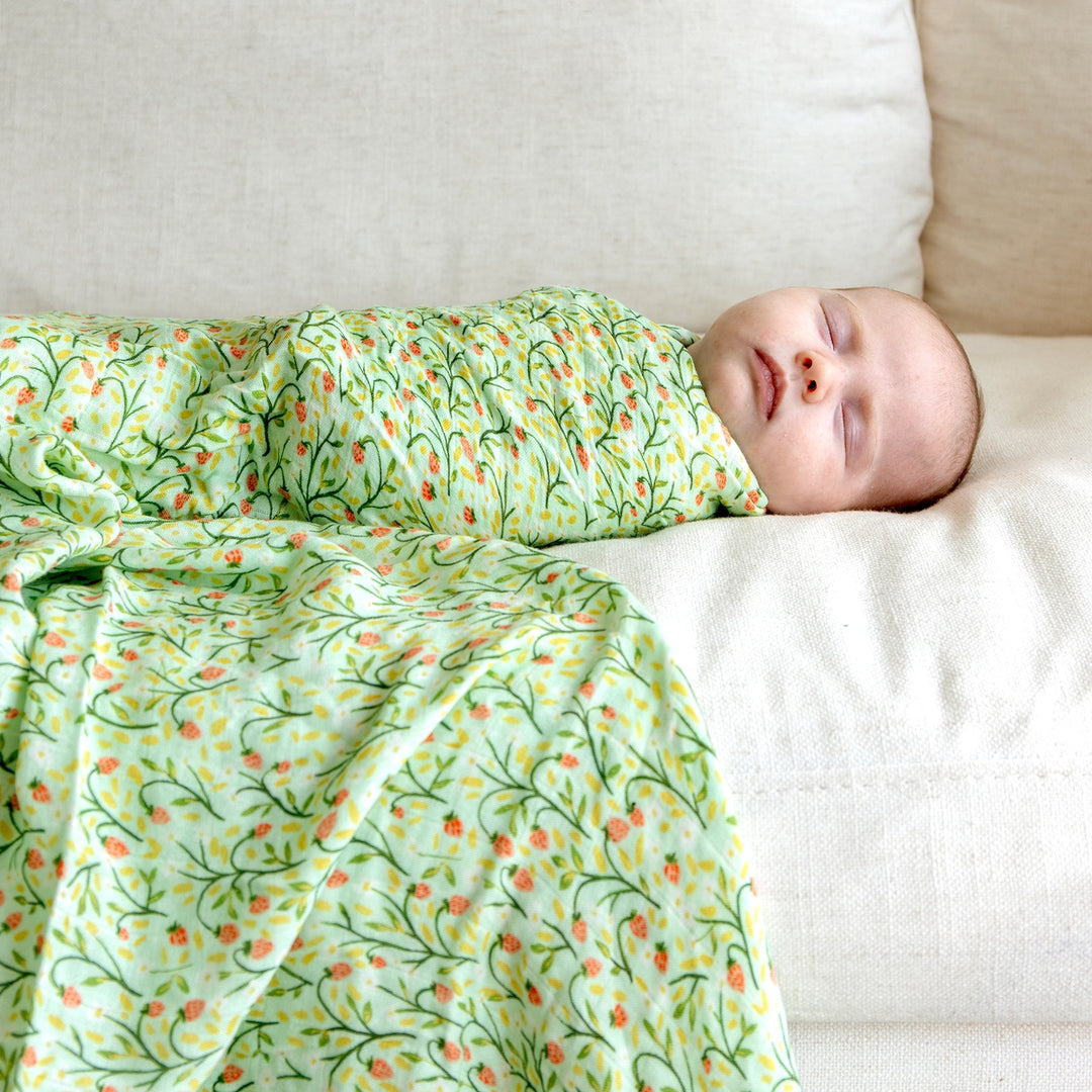 Strawberry Meadow Baby Swaddle
