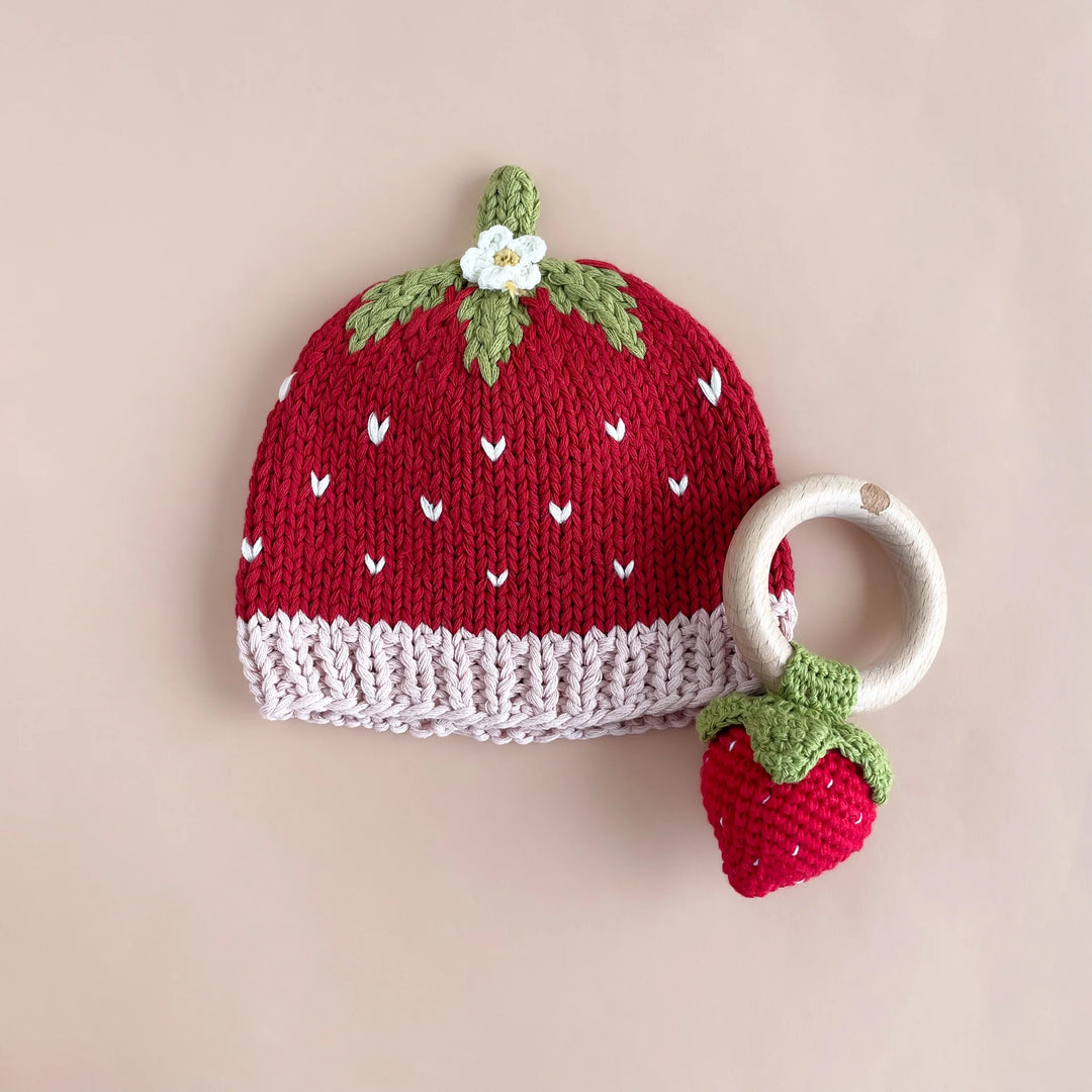 Strawberry Red Rattle Teether
