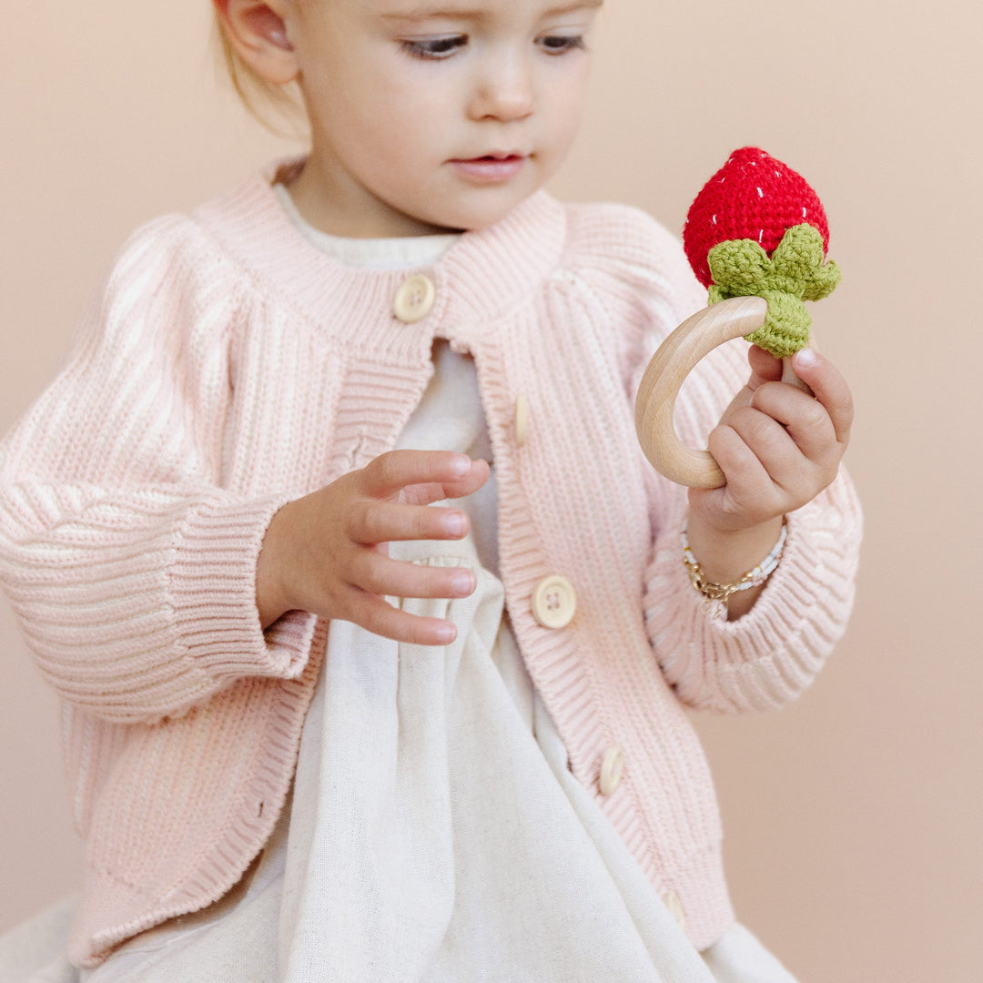 Strawberry Red Rattle Teether