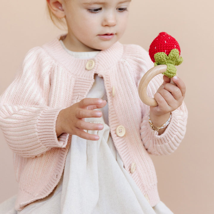 Strawberry Red Rattle Teether
