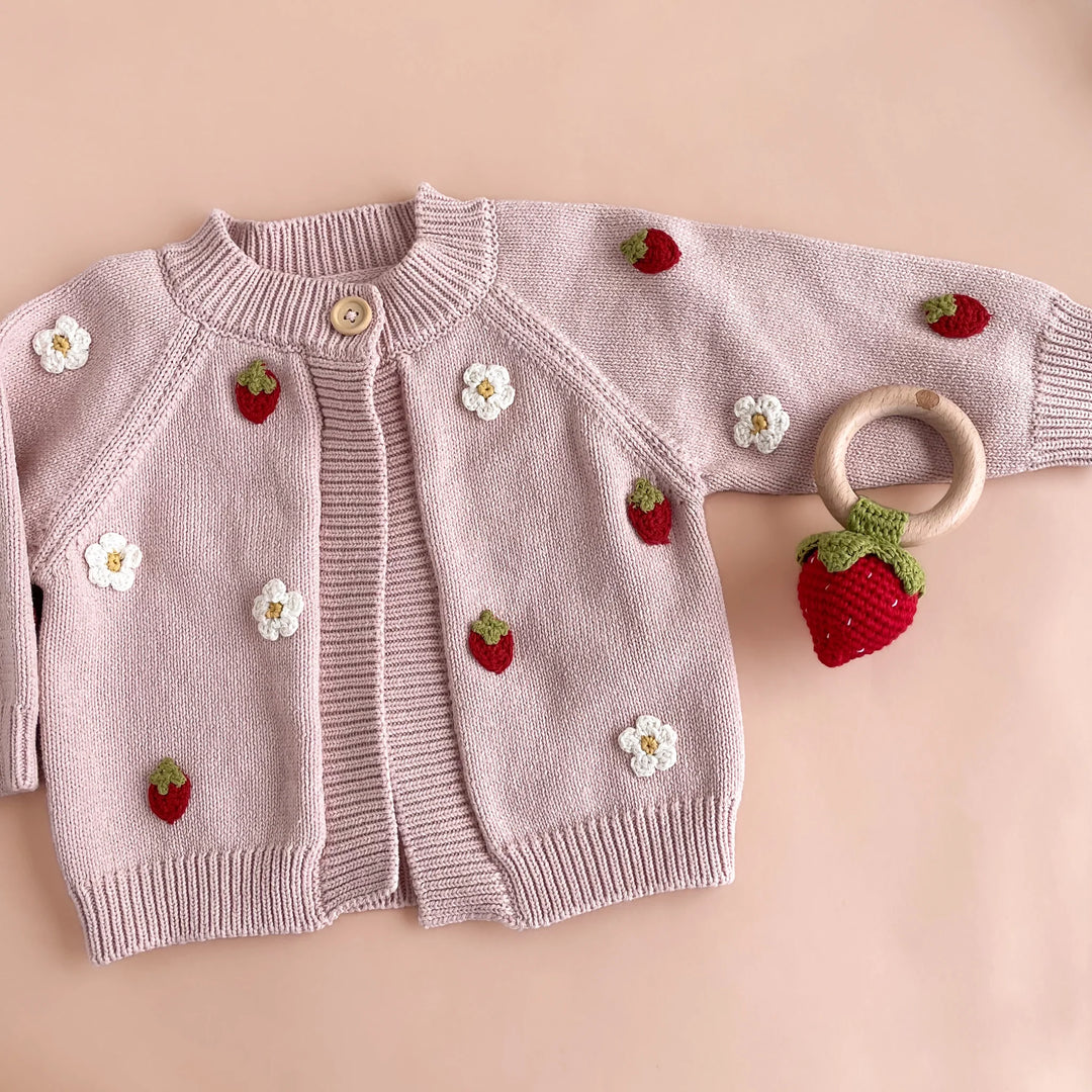 Strawberry Red Rattle Teether