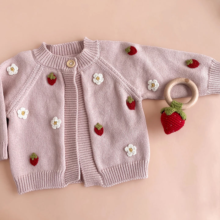 Strawberry Red Rattle Teether