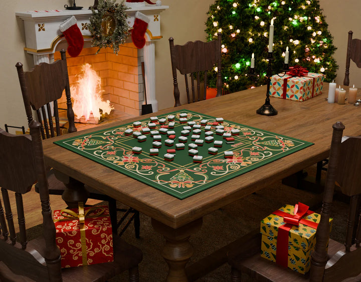 Terrific Tidings Mahjong Tile Set and 2025 Mat BUNDLE by Rack It! Mahjong