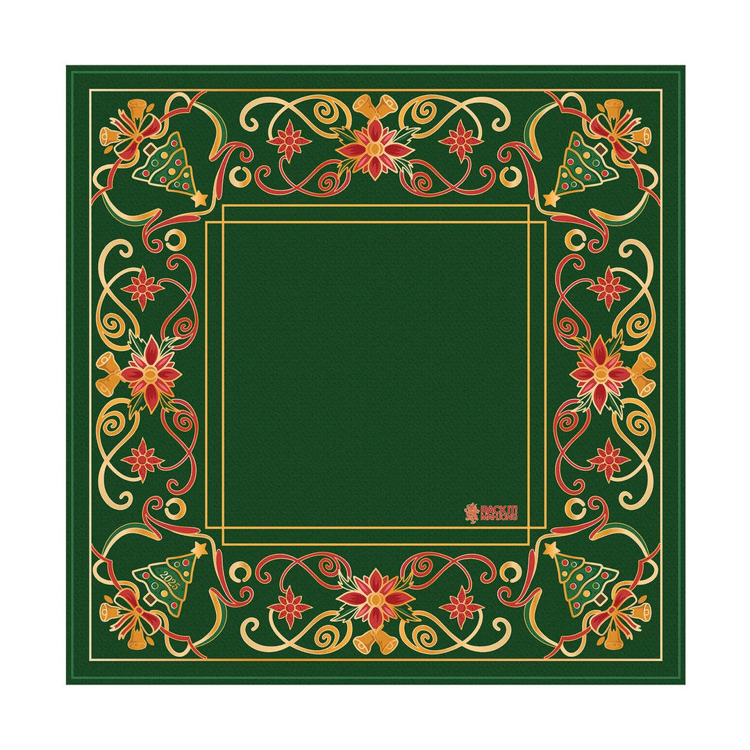 Terrific Tidings Mahjong Tile Set and 2025 Mat BUNDLE by Rack It! Mahjong