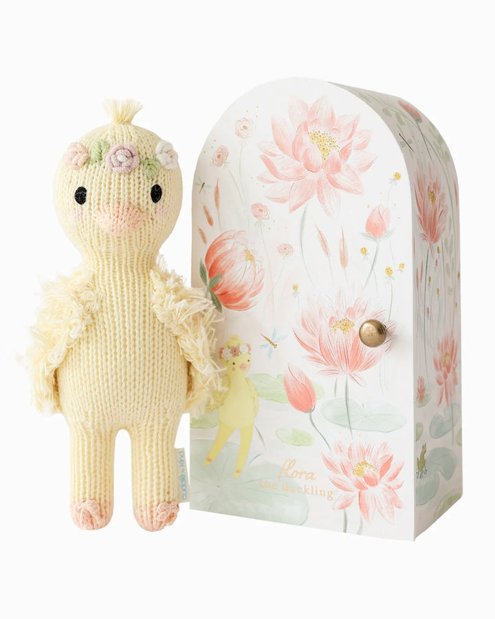 Tiny Flora the Duckling (mauve) by Cuddle+Kind: Handmade Dolls