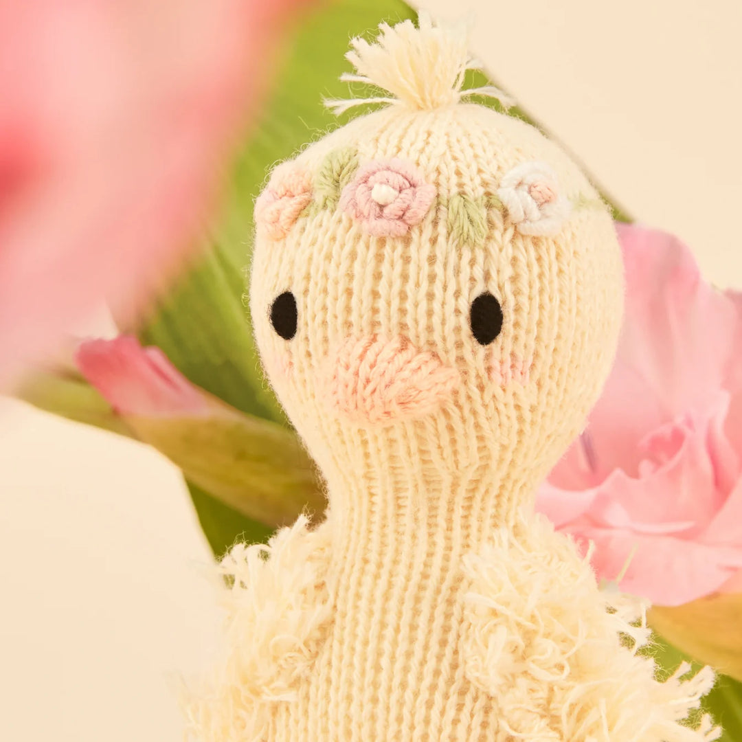 Tiny Flora the Duckling (mauve) by Cuddle+Kind: Handmade Dolls