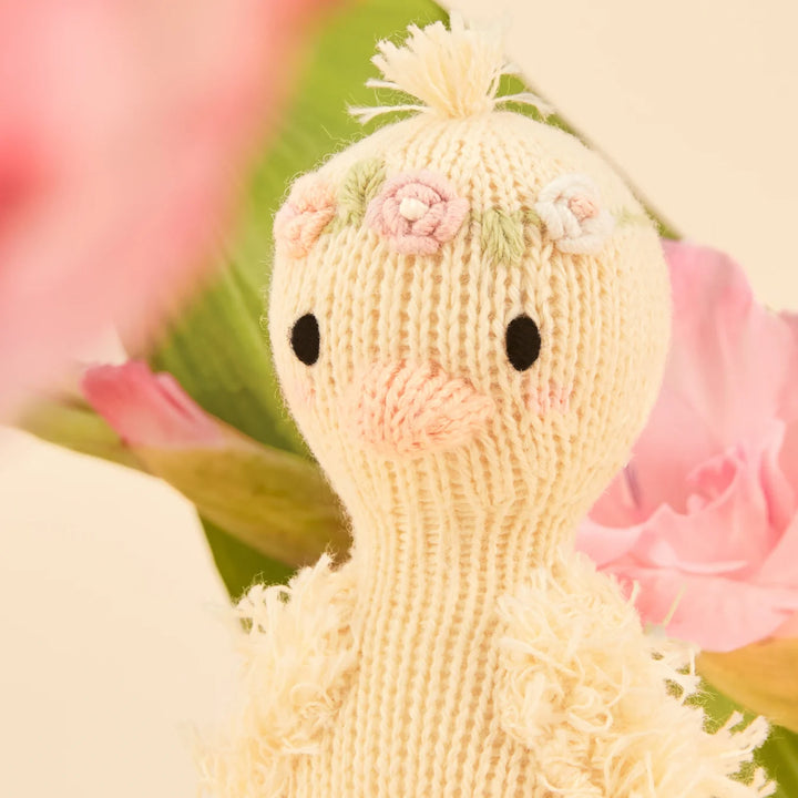 Tiny Flora the Duckling (mauve) by Cuddle+Kind: Handmade Dolls