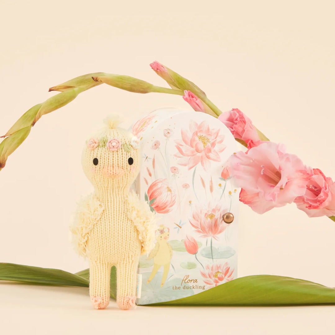 Tiny Flora the Duckling (mauve) by Cuddle+Kind: Handmade Dolls