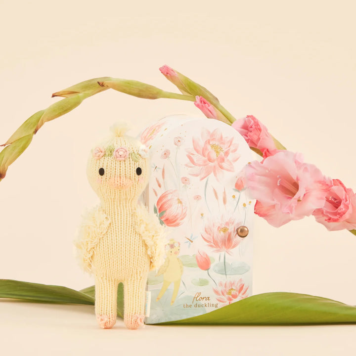 Tiny Flora the Duckling (mauve) by Cuddle+Kind: Handmade Dolls