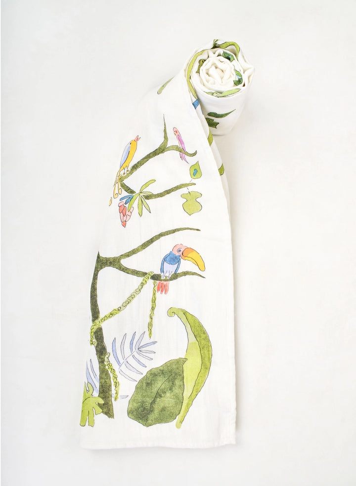 Shawl Blanket - Tropical Chinoiserie