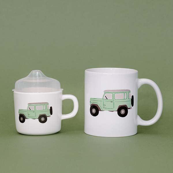 Two of a Kind Cup Set ~ Vintage Truck