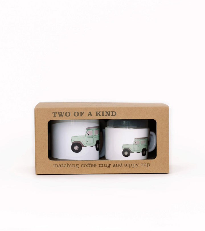 Two of a Kind Cup Set ~ Vintage Truck