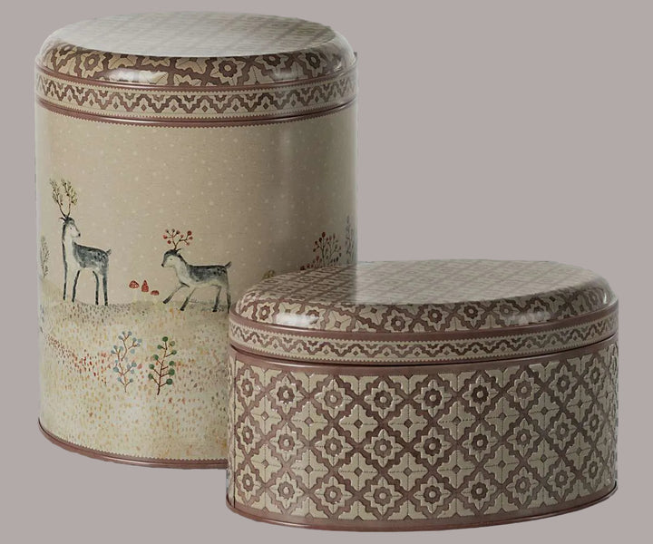 Maileg Metal Box, Winter Wonderland - 2 piece set