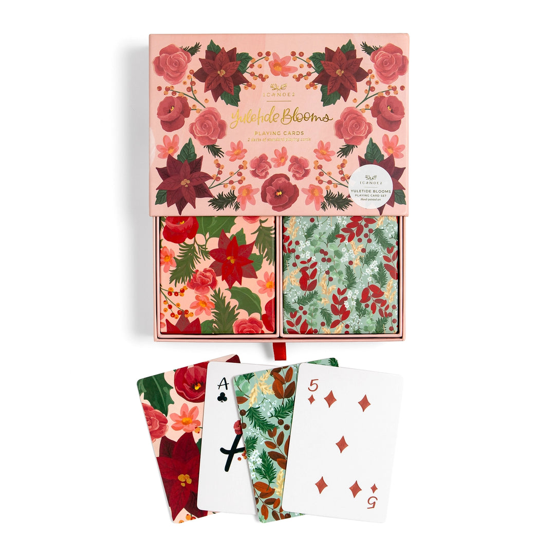 Yuletide Blooms Holiday Set of 2 Playing Card Decks